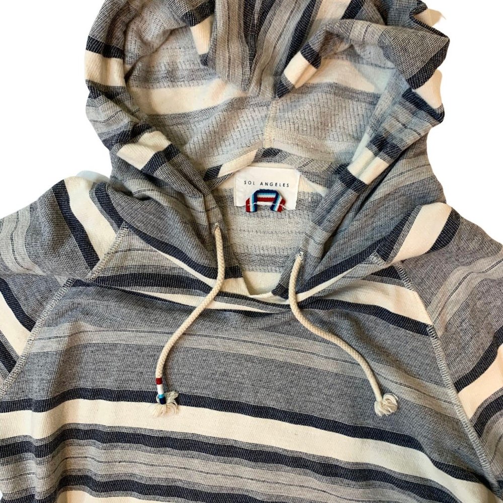 Sol Angeles Textured Striped Drawstring Hoodie - Picture 4 of 9